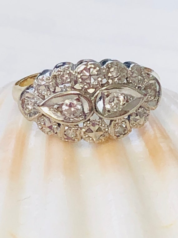 Vintage  Diamond Engagement Ring Art Deco/ - image 2