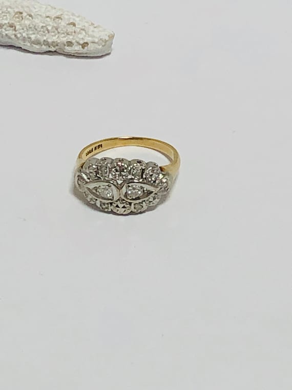 Vintage  Diamond Engagement Ring Art Deco/ - image 1