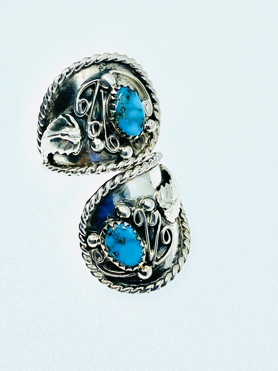 Vintage Sterling Silver Turquoise Ring. - image 3