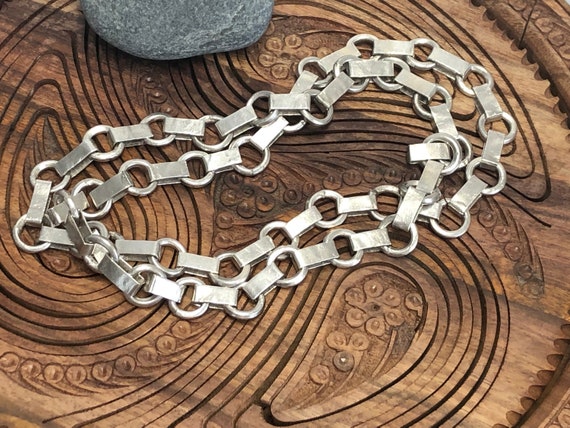 Handmade Sterling Silver  Rolo  Link Chain Men's … - image 1