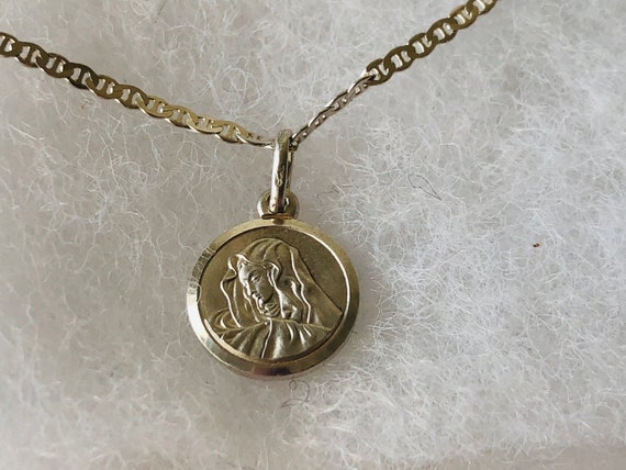 Sterling Silver Virgin Mary Necklace/Religious Catholic necklace