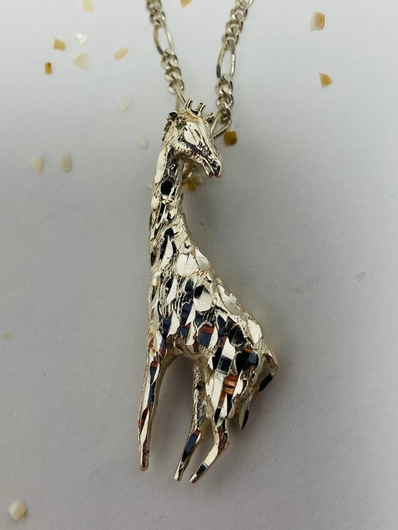 Sterling Silver Giraffe  Pendant Necklace. - image 4