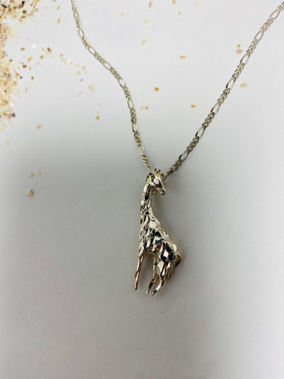 Sterling Silver Giraffe  Pendant Necklace. - image 2