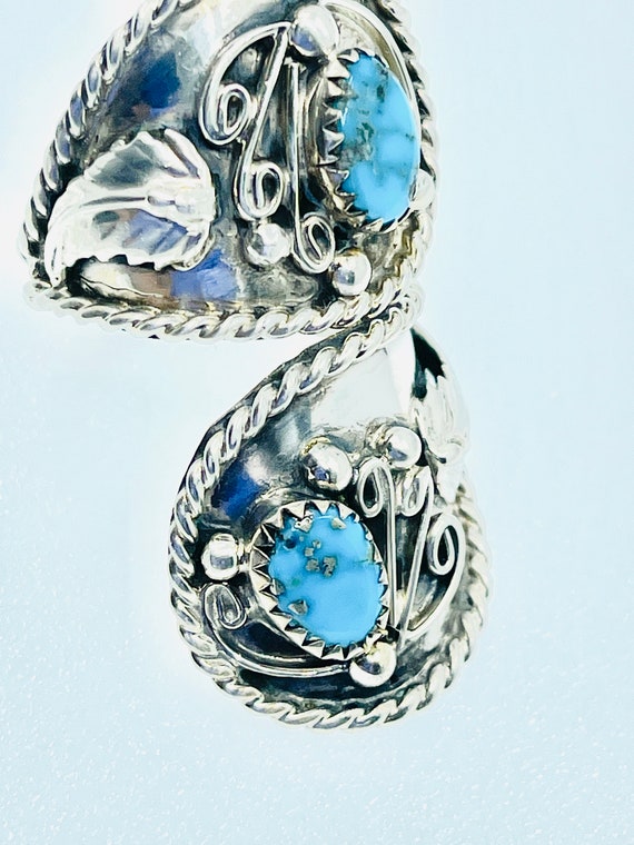 Vintage Sterling Silver Turquoise Ring. - image 2