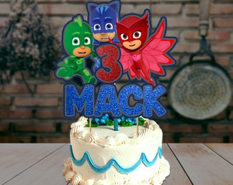 pj masks cake topper