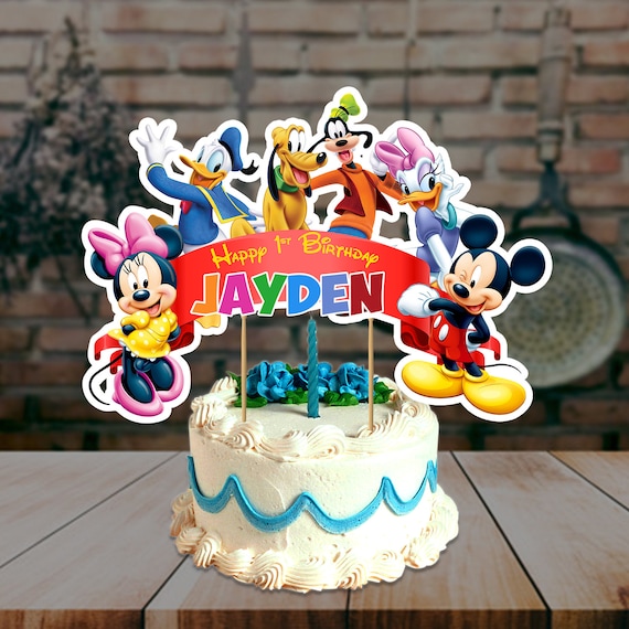 Mickey Mouse Clubhouse Cake Topper Mickey Mouse Topper Cake Etsy