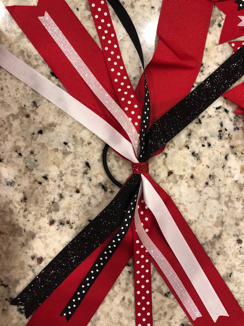 Sports Bow/pony O/ Hair Streamer/glitter Hair Bow/personalized/ Softball/basketball/volleyball