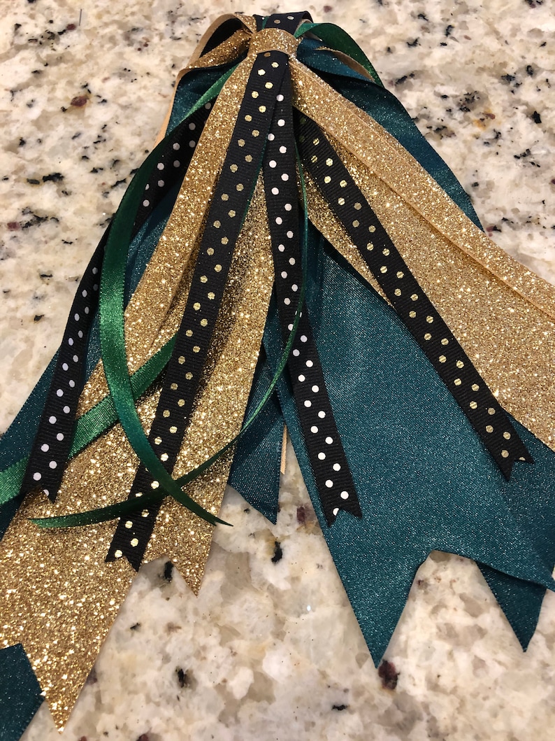Sports Bow/pony O/ Hair Streamer/glitter Hair Bow/ Softball Bow/basketball/volleyball