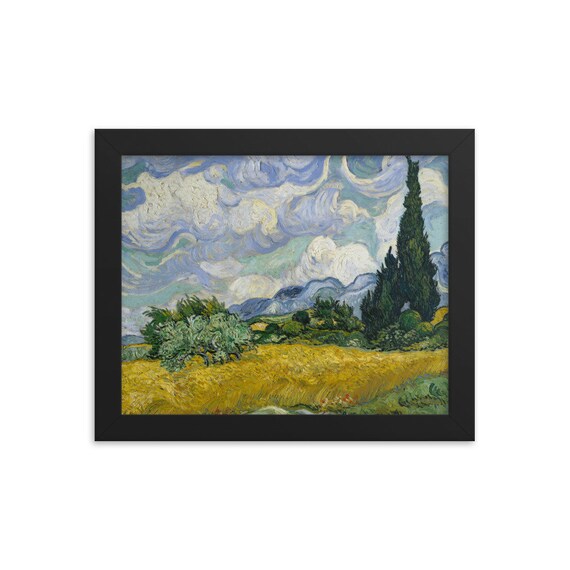 Vincent Van Gogh Wheat Field With Cypresses 18 Framed Etsy