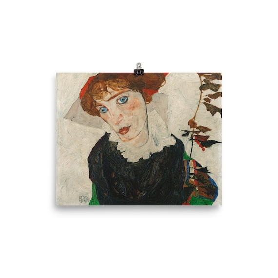 Egon Schiele Portrait of Wally Neuzil Giclee Canvas Print Paintings Poster