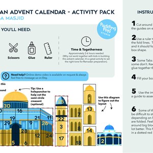 Ramadan Advent Calendar Al Aqsa Mosque “masjid”, Ramadan Calendar ...
