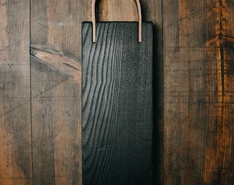 Yakisugi Cutting Board, Black Wood Cutting Board , Charred Wood Сhopping Board, Serving Board for Sushi Steaks, Meat, Fish