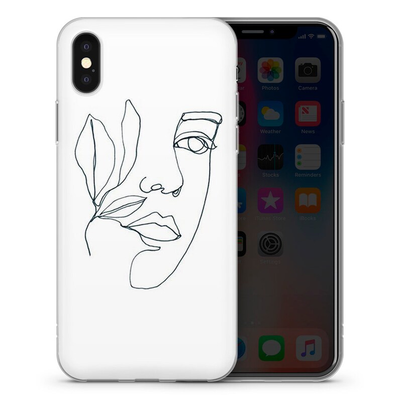 One Line Art Phone Case for Iphone X/xs Iphone 6 Iphone 5 | Etsy UK