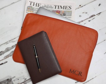 Personalised Leather Laptop Sleeve For 13 Inch Laptops