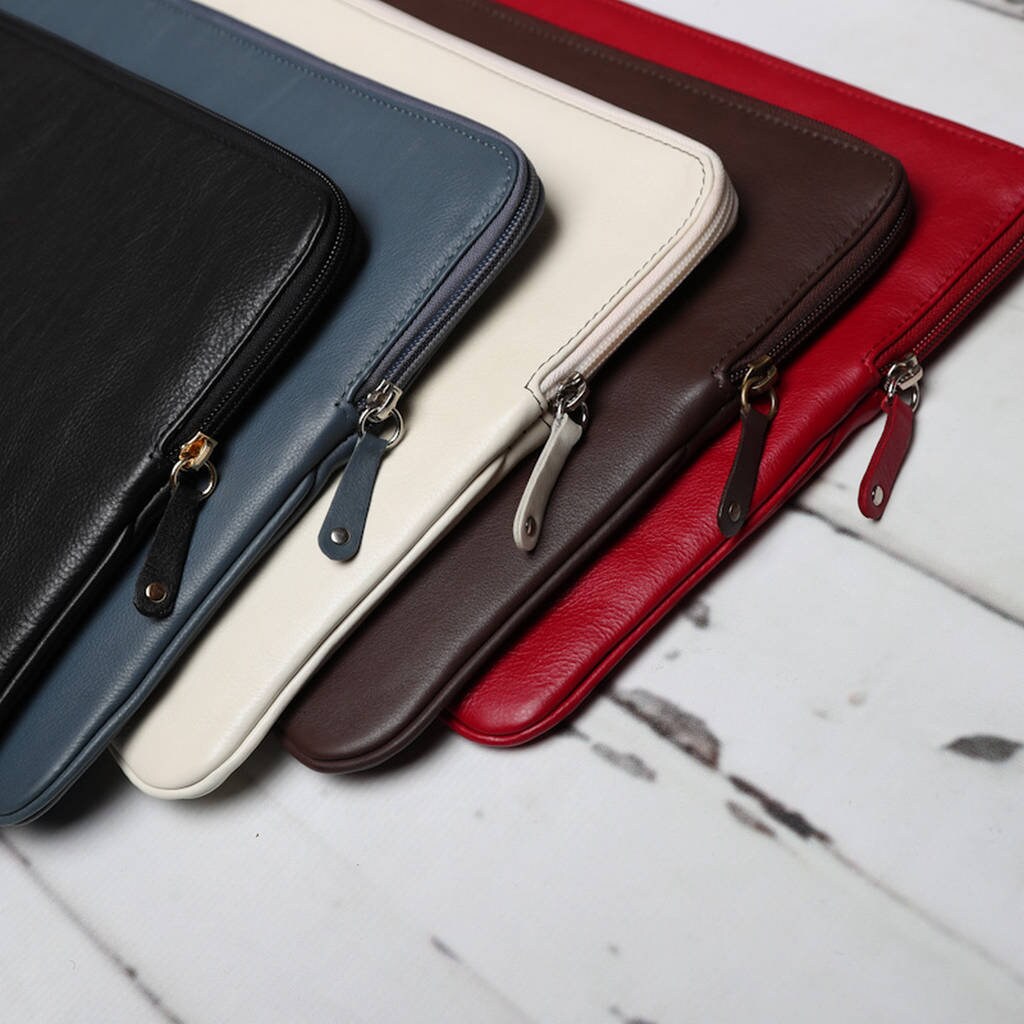 Premium Personalised Leather Laptop Sleeve / Document Etsy UK