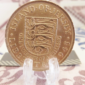 1945 - 1945  ELIZABETH 2ND  Jersey Penny (Quite Rare )
