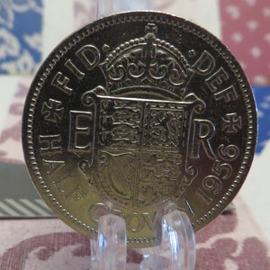 1956 ELIZABETH 2nd - British Half Crown Coin