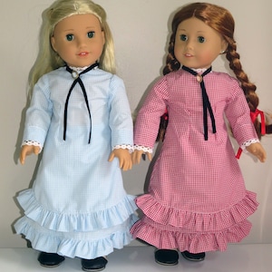 Mary, Or Laura’s Beautiful Plaid Overdresses And Underskirt, Prairie dresses / Fits 18” American Girl Dolls / Doll Clothes