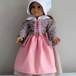 1700s Historical Caraco Jacket Set, Fits 18” American Girl Dolls / Doll Clothes