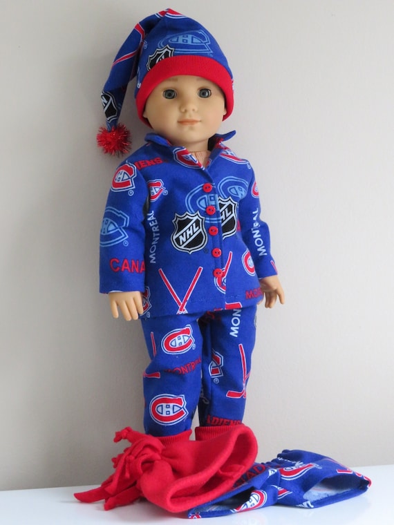 Hockey, Montreal Canadians Pajama set, Fits 18” American Girl Dolls Doll  Clothes