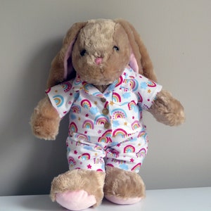 Fits 14” to 16” Build-A-Bear / Doll Clothes / Rainbow Pajamas / Teddy Bear Clothes