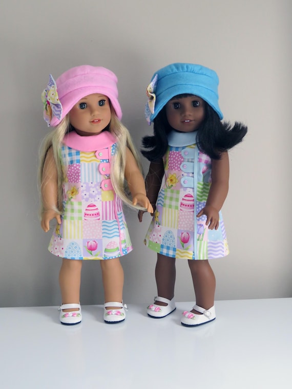 Doll Clothes: 1960s A-line Pink, Or Blue Easter Dresses, Fits 18 American Girl Dolls Doll Clothes: 1960s A-line Pink, Or Blue Easter Dresses, Fits 18 American Girl Dolls
