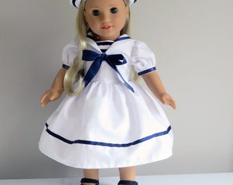 Doll Clothes: 1770s Historical Colonial Day Dress, Fits 18