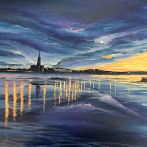 Longsands Lights - Tynemouth, A4 and A3 limited edition fine art prints of my original painting