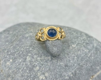 Vintage Stil Saphir-Ring