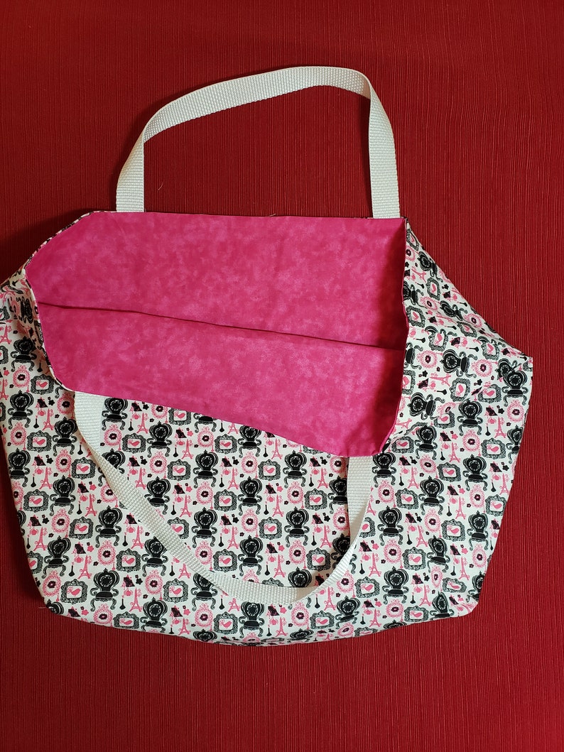 Reusable Bag; Pink Paris Bag