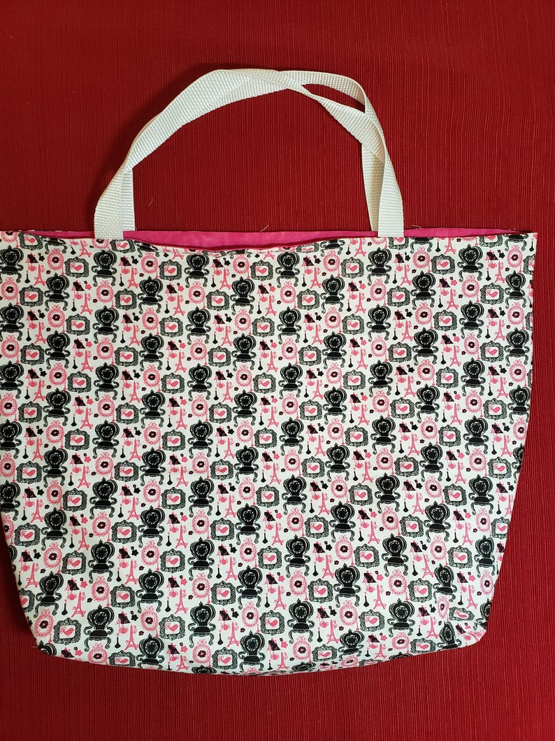 Reusable Bag; Pink Paris Bag
