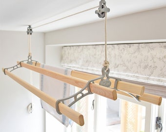 Victorian 4 Lath Kitchen Maid® Pulley Clothes Airer