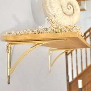 Single Brass Ironbridge Shelf Bracket (Shelf not included)