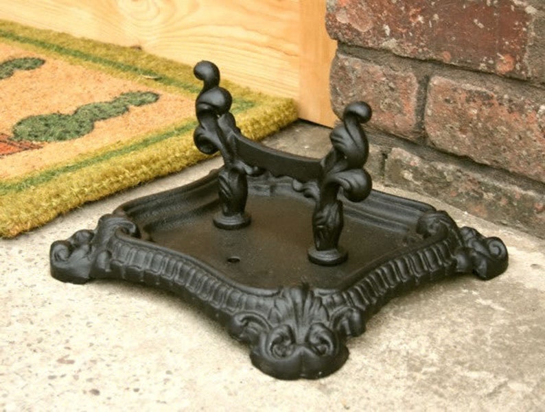Cast Iron Boot Scraper Vintage Shoe Door Antique Stand Holder Mud Rack Classic