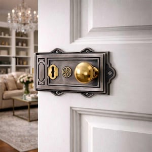 Davenport Cast Iron Rim Lock Set