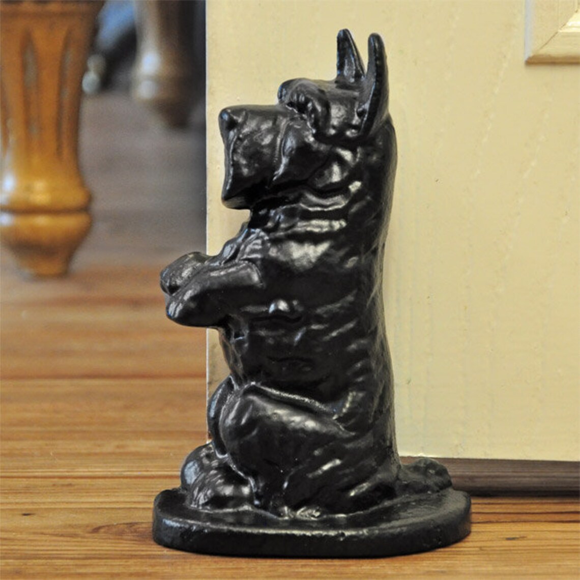 Black Cast Iron Scottie Dog Door Stop / Scottish Door Weight Etsy UK