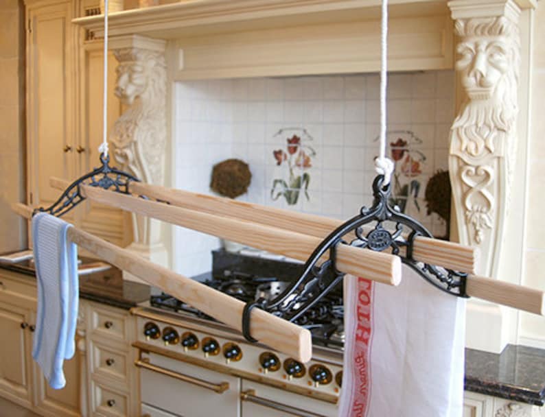 Classic 4 Lath Kitchen Maid® Pulley Clothes Airer Etsy UK