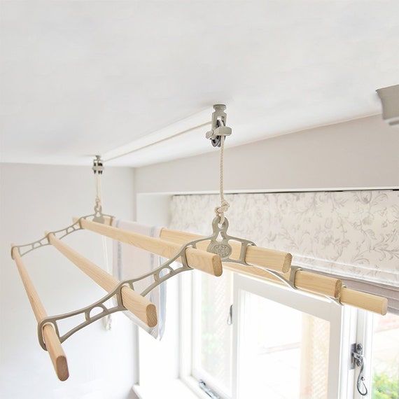 6 Lath Kitchen Maid Pulley Clothes Airer Etsy