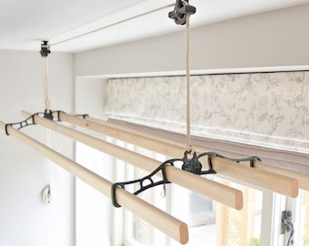 Traditional 4 Lath Kitchen Maid® Pulley Clothes Airer