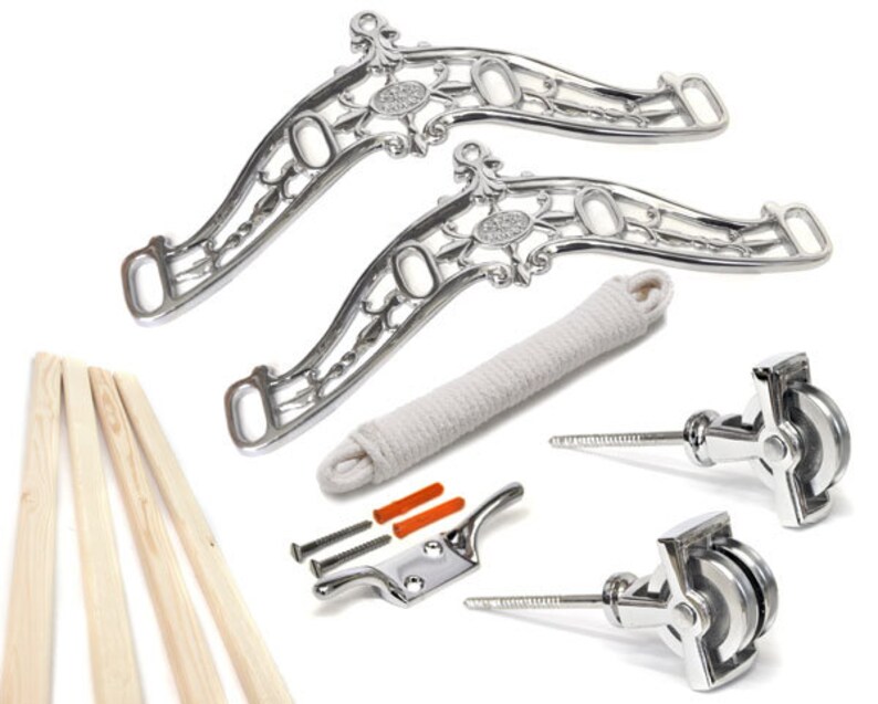 Chrome Classic 4 Lath Kitchen Maid® Pulley Clothes Airer Etsy UK