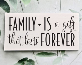 Handcrafted Family Wood Sign, Mother's Day Gift