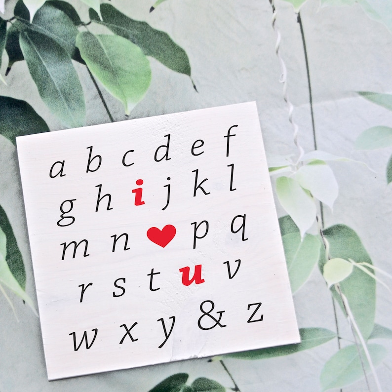 ABC I love you Love Sign Valentines Day Gift Valentines Day Wood Sign Nursery Decor Valentines Day Decor Wedding Decor Baby Gift