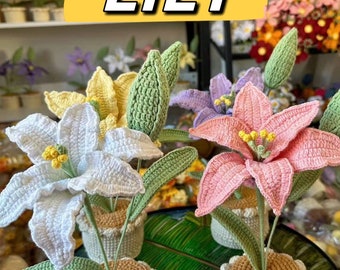 Made-to-Order,3D Handmade Crochet Flowers,Never Wither Flowers, Handmade Gift for You,100% Handmade Cotton Yarn,Anniversary Gift,Home Deco