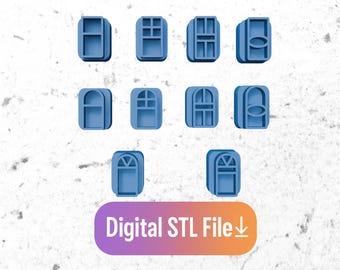 Mini Door Stamps STL Files for 3D Printers  Clay Stamps Digital Models