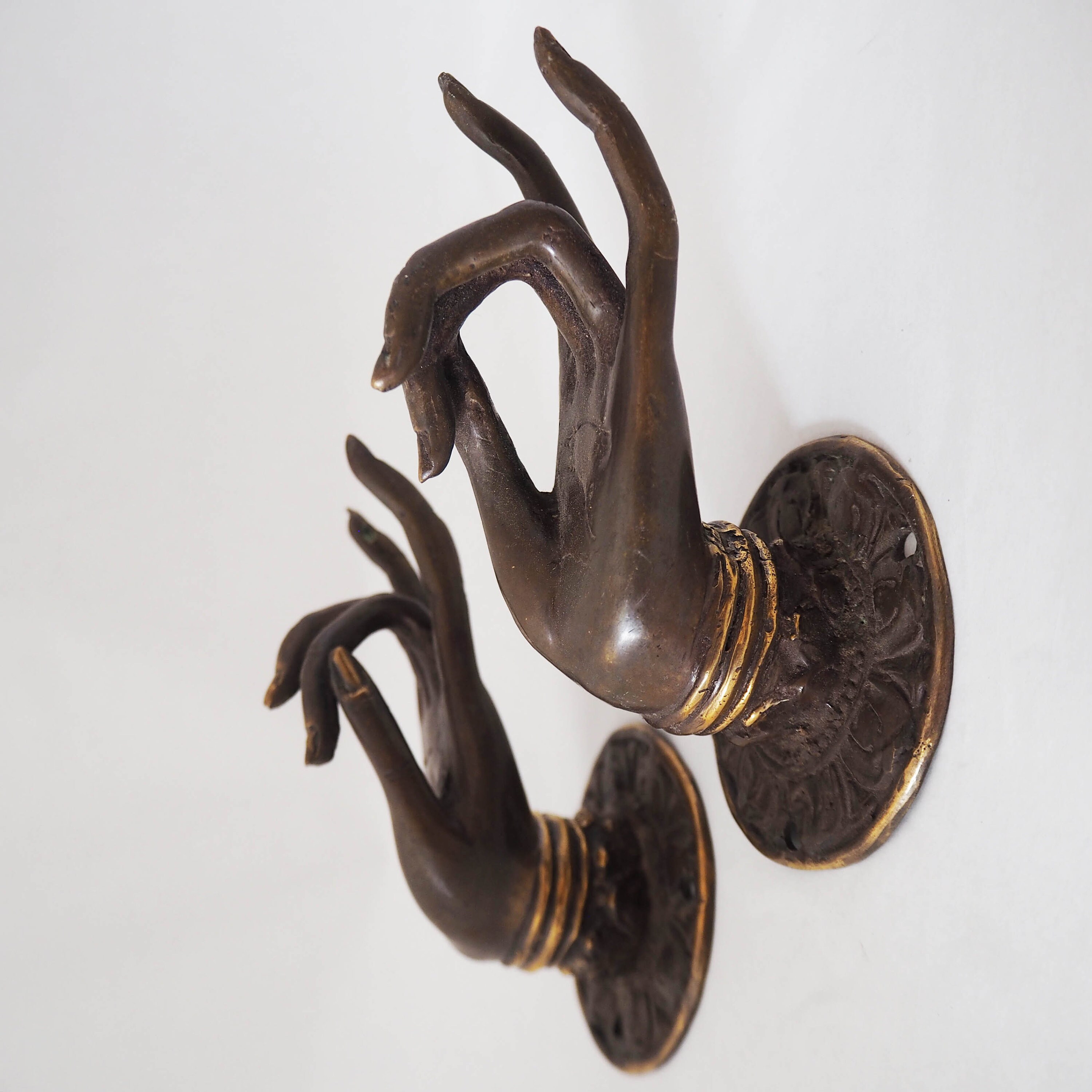 Bronze Buddha Hands Balinese Wall Hanging Statues Handcrafted Etsy