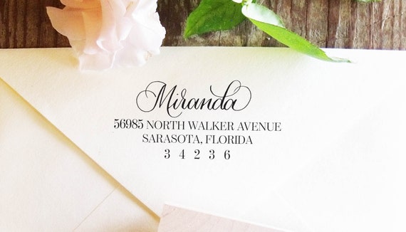 Customized Moon And Stars Return Address Stamp Calligraphy Hand Lettering Invitation Stationery Wedding Housewarming Gift Celestial Wedding
