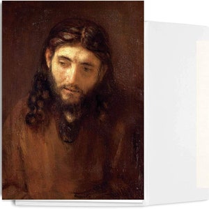 Knights River Publishing - Biglietti di auguri cristiani - Cristo - Rembrandt Painting - Biglietto 5x7 con busta