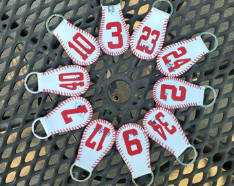 Porte-clés/étiquette de sac de baseball fabriqués à partir de vraies balles de baseball