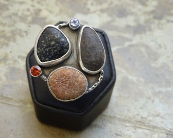 River Rock and Sapphire Ring