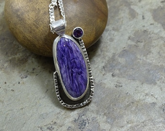 Charolite and Amethyst necklace